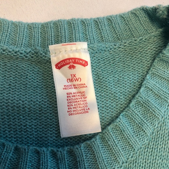 Holiday Time Reindeer w/ Sparkly Eyewear Sweater Christmas Fun Party Wear!🎄 - Picture 6 of 8